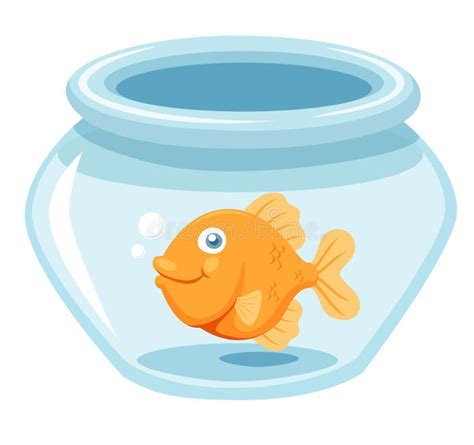 Goldfish Fish Bowl Clip Art Stock Illustration Illustration Of Drawn