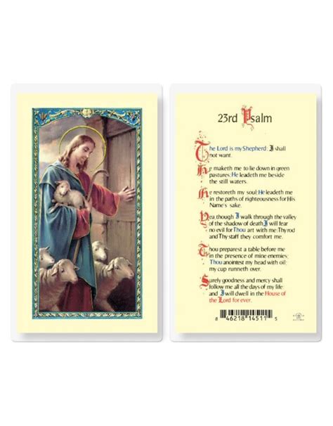 Holy Card Laminated Twenty Third Psalm Good Shepherd Reillys