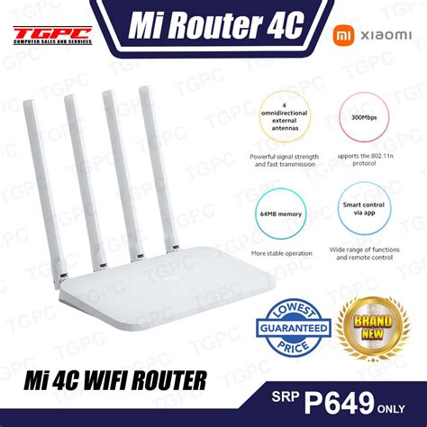 Xiaomi Mi Router 4c 300mbps 24ghz Wireless Wi Fi Router With 4