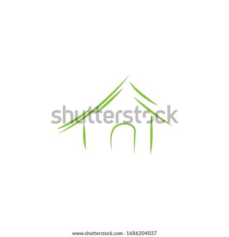 Hut Logo Design Template Hand Drawn Stock Vector (Royalty Free) 1686204037 | Shutterstock