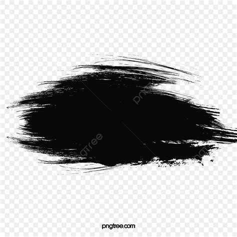 Ink Brush White Transparent, Black Ink Brush, Vector Material, Ink ...