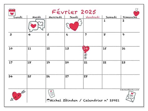 Calendriers F Vrier Michel Zbinden Fr