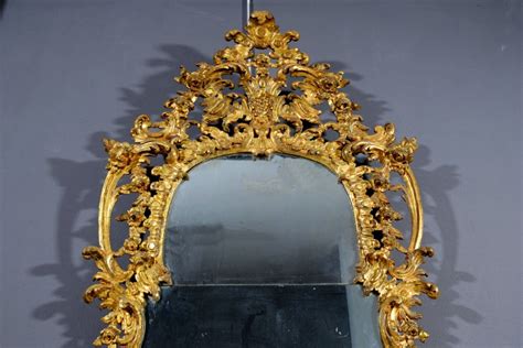 Miroir Baroque En Bois Sculpt Et Dor La Mecca Italie Milieu Du