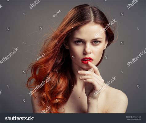 Portrait Beautiful Woman Long Red Hair Stock Photo 516661468 Shutterstock