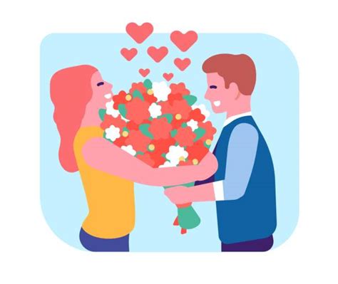 330 Husband Giving Flowers Stock Illustrations Royalty Free Vector