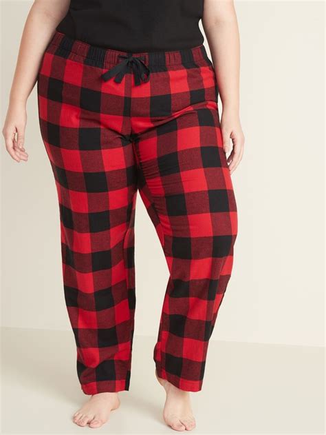 Patterned Flannel Plus Size Pajama Pants Old Navy Plus Size Pajamas