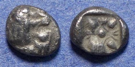 Ionia Miletos Circa 500 BC Silver Diobol Greek Coins