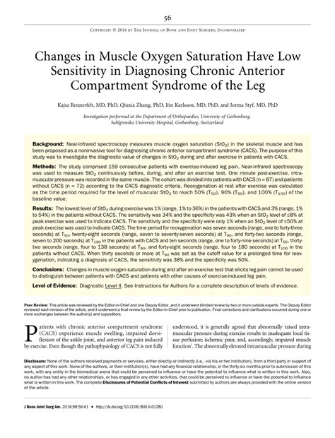 PDF Changes In Muscle Oxygen Saturation Have Low Sensitivity In