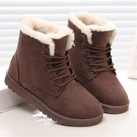 Women Winter Boots Fashion Warm Women Boots Plush Winter Shoes Women