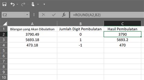 Cara Membulatkan Angka Di Excel Dengan Mudah Kumparan