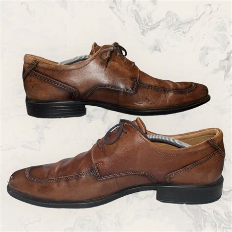 Ecco Men S Oxford Dress Shoes Walnut Brown Leather Sh Gem