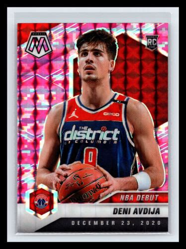 DENI AVDIJA 2020 21 MOSAIC PRIZM NBA DEBUT PINK HOLO REFRACTOR RC