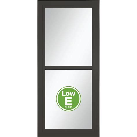 Larson Tradewinds Selection Low E 36 In X 81 In Graphite Aluminum Reversible Hinge Storm Door