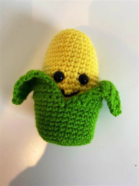 Crocheted Corn On The Cob Amigurumi Plushies Crochet Etsy Uk