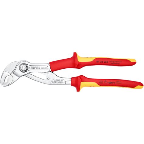 KNIPEX Cobra VDE 8726250 250mm Rohr Wasserpumpen Zange Rot Gelb