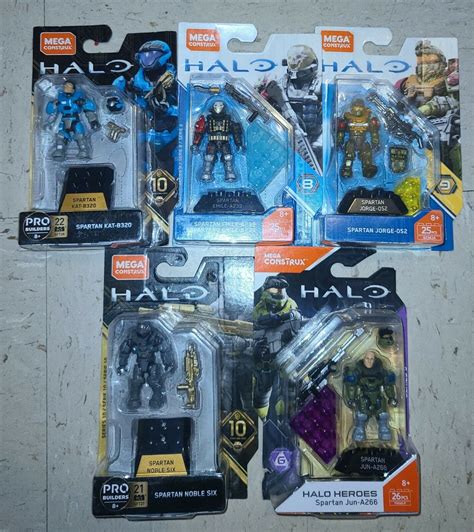 Halo Mega Construx Bloks Noble Team Emile Kat Jorge Six Jun Reach No