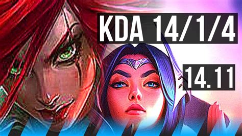 KATARINA Vs IRELIA MID 14 1 4 Legendary 1200 Games KR Master