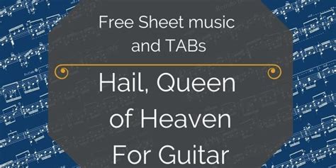 [free Sheet Music] Hail Queen Of Heaven Renaissance Music