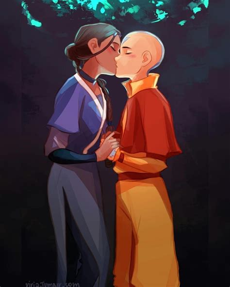 Aang And Kataras First Kiss Was Low Key The Most Romantic Rthelastairbender