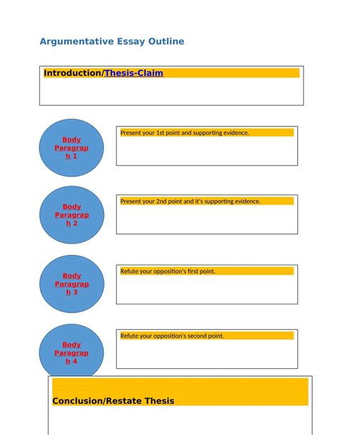 Free Printable Essay Outline Templates [PDF, Word] College +Example