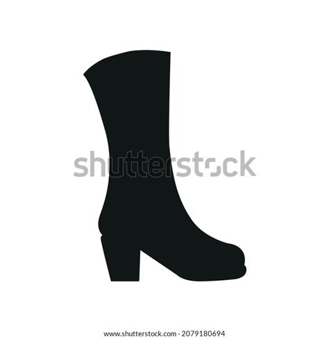 Stock vektor Boot Shoe High Heels Vector Symbol bez autorských