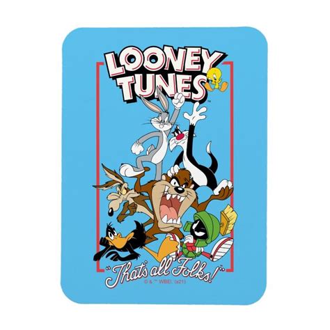 Looney Tunes "That's All Folks! " Group Stack Magnet