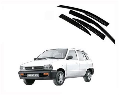 Black Plastic Kunj Autotech Door Visor For Maruti Car 800 Type 1 2 3