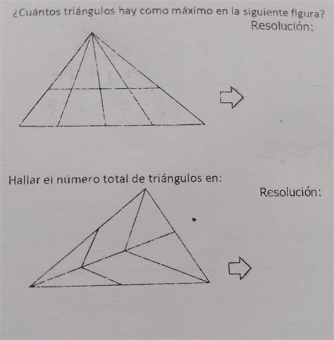 2 Cuántos triángulos hay como máximo en la siguiente figura 3