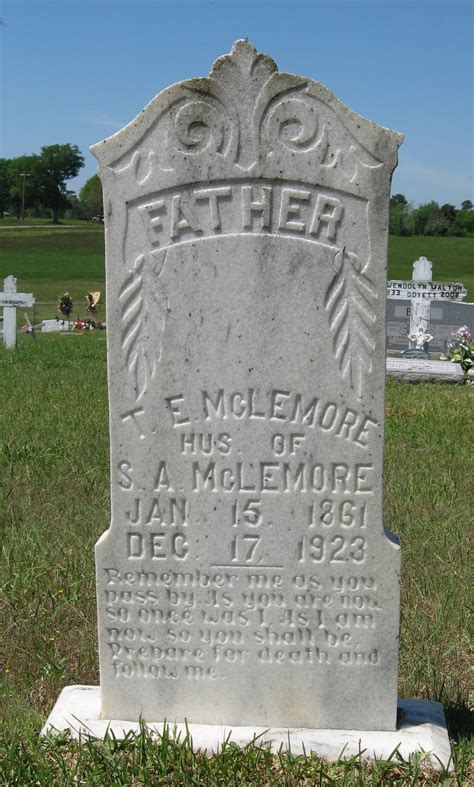 Thomas Eugene Mclemore 1863 1923 Find A Grave Memorial