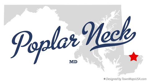 Map of Poplar Neck, MD, Maryland