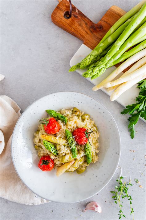 Cremiges Spargelrisotto mit Ofentomaten Schätze aus meiner Küche