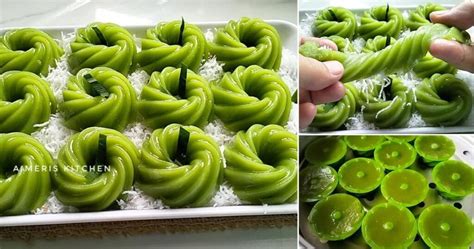 Cara Buat Kuih Kaswi Pandan Yang Sedap Lembut Bergedik Guna Cawan