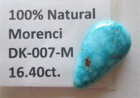 16 40 Ct 27x16x5 Mm Natural Morenci Turquoise Cabochon Gemstone DK 007