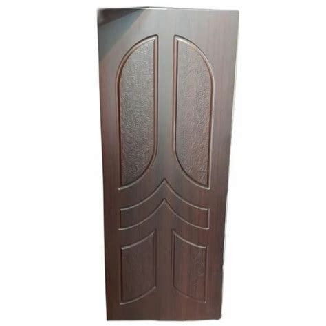 Exterior Mm Texture Dark Brown Wooden Membrane Door For Home At Rs