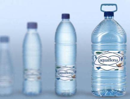 Aquabona presentó Compact botella ecológica de PET R Agua mineral