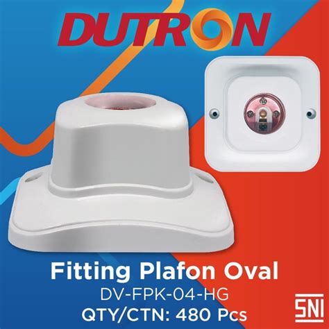 Jual DV FPK 04 HG Dutron FittIng Lampu Plafon Oval Fitting Plafon 4