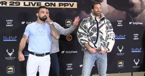 BKFC Face Offs Mike Perry Wipes Booger On Luke Rockhold VIDEO