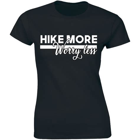 Hike More Worry Less T Shirt Outdoors Camping Appalachian Trail Tee