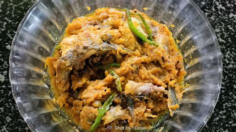 ইলিশ মাছের মাথা দিয়ে কুমড়োর ঘন্ট Ilish Macher Matha Diye Kumror