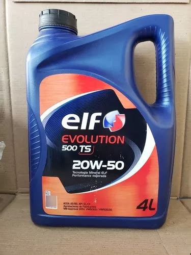 Aceite Motor Elf 20w50 Mineral Evolution 500ts 4 Litros Meses Sin