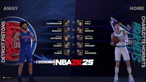 Nba K Ps Pistons Vs Hornets Full Gameplay Mynba Youtube