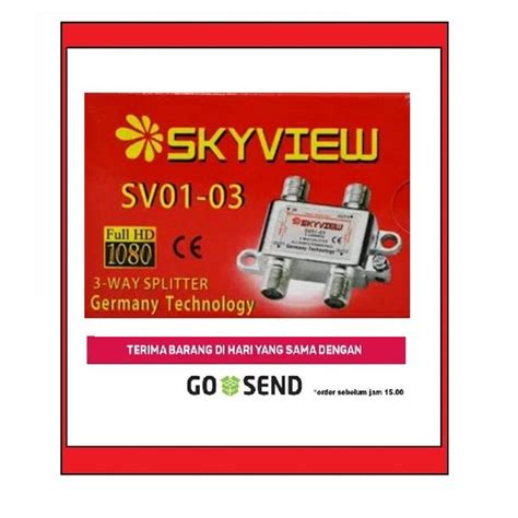 Jual Splitter Antena Tv Cabang 3 Way 1 In 3 Out Catv SV 02 Skyview HD