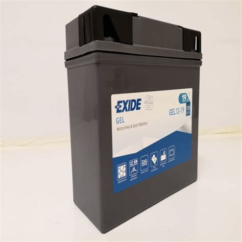 Exide Gel 12 19 12v 19Ah Motorcycle Gel Battery YT19BL BS 12 19