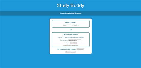 Study Buddy Course Study Material Generator Devpost