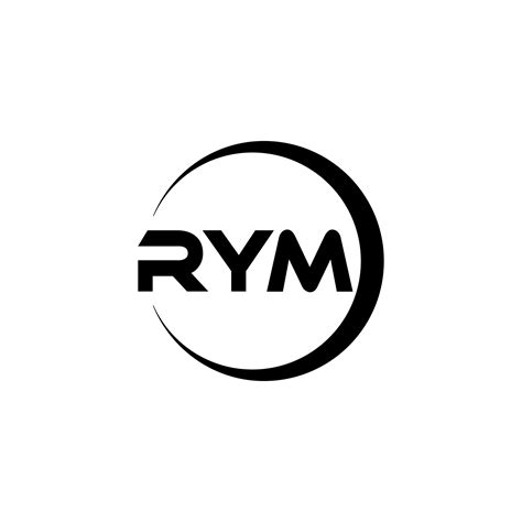 rym letter logo design inspiration   unique identity modern