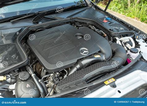 Mercedes-Benz C-Class 2018 Engine Editorial Photography - Image of ...