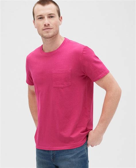 Camiseta de hombre rosa de manga corta GAP Moda El Corte Inglés