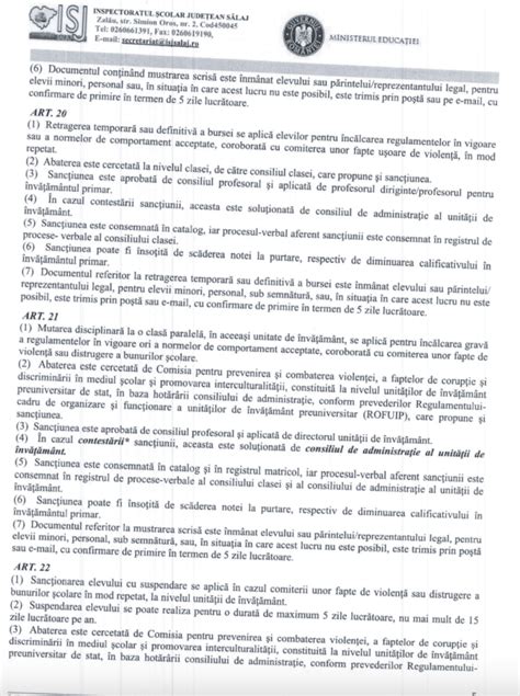 DOCUMENT În ce condiții profesorii pot scădea nota la purtare