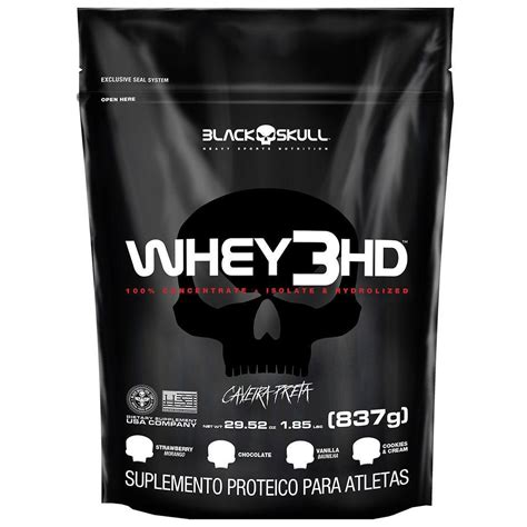 Whey Refil Hd Sabor Chocolate G Black Skull Drogaria