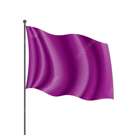 A Purple Flag Fluttering Against A White Background Vector Abstract